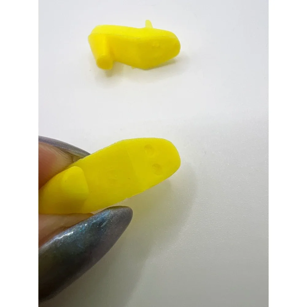 Vintage Mattel Barbie Yellow Pilgrim Square Toe Heels Hong Kong Doll Shoes 1970s
